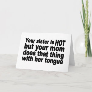 Cartes Pour Fêtes Annuelles noël votre soeur est chaud xmas drôle humour