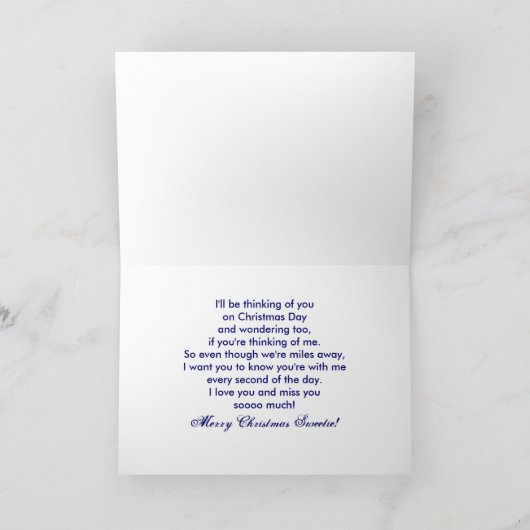 Cartes Pour Fêtes Annuelles Noël - vous manquant - chiot triste (Intérieur)