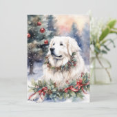 Cartes Pour Fêtes Annuelles Noël - WC Grand Pyrenees (Debout devant)