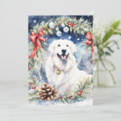 Cartes Pour Fêtes Annuelles Noël - WC Grand Pyrenees (Debout devant)