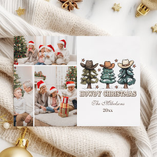 Cartes Pour Fêtes Annuelles Noël Western Howdy 3 photos