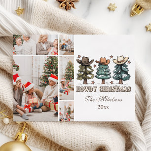 Cartes Pour Fêtes Annuelles  Noël Western Howdy 5 photos