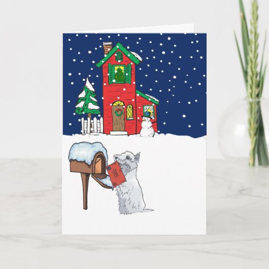 Cartes Pour Fêtes Annuelles Noël Westie (Devant)