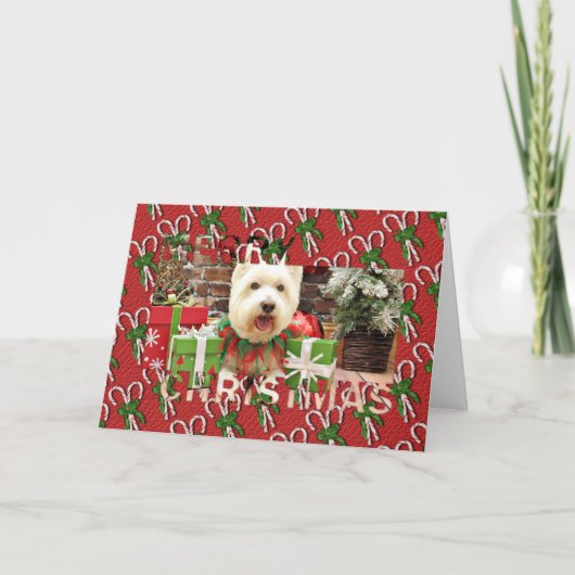 Cartes Pour Fêtes Annuelles Noël - Westie - Lucky (Devant)