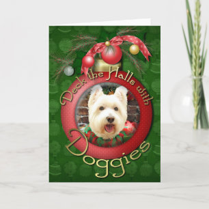 Cartes Pour Fêtes Annuelles Noël - Westie - Lucky