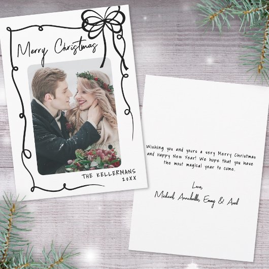 Cartes Pour Fêtes Annuelles Noël Whimsical tiré à la main