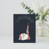 Cartes Pour Fêtes Annuelles Noël Yoga Père Noël Namaste Jour de l'An (Debout devant)