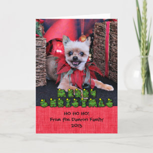 Cartes Pour Fêtes Annuelles Noël - Yorkie X - Lucky
