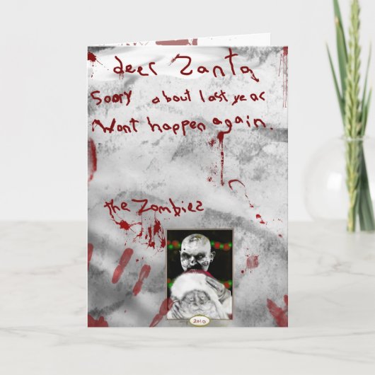 Cartes Pour Fêtes Annuelles noël zombie (Devant)