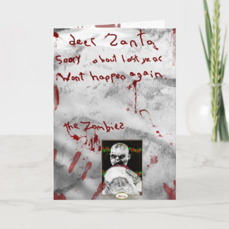 Cartes Pour Fêtes Annuelles noël zombie