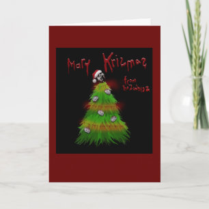 Cartes Pour Fêtes Annuelles noël zombie