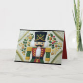 Cartes Pour Fêtes Annuelles Noêle Noisette de Design Quilé (Devant)