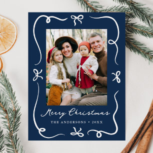 Cartes Pour Fêtes Annuelles Noeuds dessinés à la main fantaisistes Noël Photo