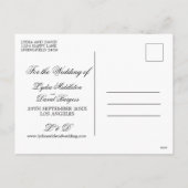 Cartes Pour Fêtes Annuelles Noir Blanc Photo Mariage Enregistrer La Date (Dos)