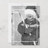 Cartes Pour Fêtes Annuelles Noir blanc simple photo Noël personnalisé (Dos)