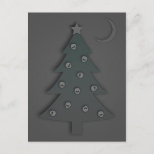 Cartes Pour Fêtes Annuelles Noir d'arbre de Noël