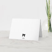 Cartes Pour Fêtes Annuelles Noir et blanc avec Bow | Joyeux Noël (Dos)