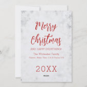 Cartes Pour Fêtes Annuelles Noir et blanc Funny Mignonne Famille Enfants Noël (Dos)