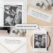 Cartes Pour Fêtes Annuelles Noir et blanc Minimal Simple Photo de Noël