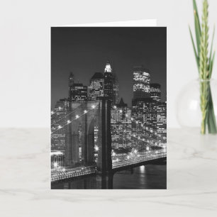 Cartes Pour Fêtes Annuelles Noir et blanc New York City