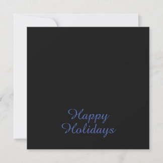 Cartes Pour Fêtes Annuelles Noir et bleu neutres Élégant Joyeux Noël