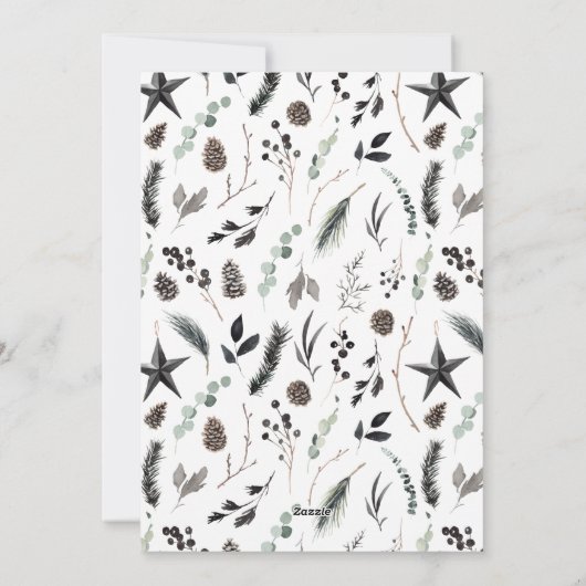 Cartes Pour Fêtes Annuelles Noir moderne élégant script Noël multi photo (Dos)