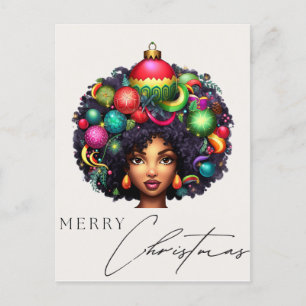 Cartes Pour Fêtes Annuelles Noir Noël Sista Melanin Queen Femmes Noël