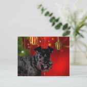 Cartes Pour Fêtes Annuelles Noir Schnauzer Noël (Debout devant)