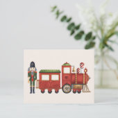 Cartes Pour Fêtes Annuelles Noisette de Noël avec train (Debout devant)