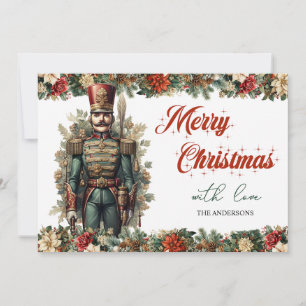 Cartes Pour Fêtes Annuelles Noisette de Noël classique rétro