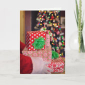 Cartes Pour Fêtes Annuelles Nom de l'enfant Personnaliser Noël NO Cursive (Devant)