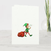 Cartes Pour Fêtes Annuelles Nom de l'enfant Personnaliser Noël NO Cursive (Dos)