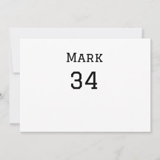 Cartes Pour Fêtes Annuelles nom de l'équipe ajouter nom du joueur date sports