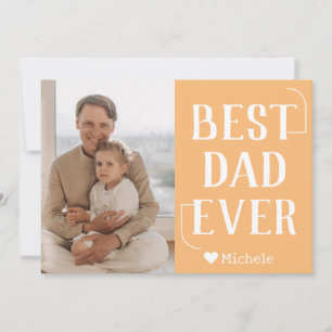 Cartes Pour Fêtes Annuelles Nom de photo simple moderne pour la fête des pères