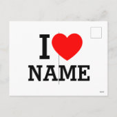 Cartes Pour Fêtes Annuelles Nom du coeur (Dos)