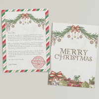 Nom et adresse personnalisés Lettre de père Noël