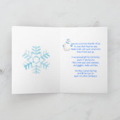 Cartes Pour Fêtes Annuelles Nom personnalisé 1er Noël Snowman Salutation (Intérieur)