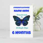 Cartes Pour Fêtes Annuelles Nom personnalisé/jalon transformé (Debout devant)