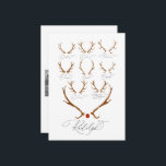 Cartes Pour Fêtes Annuelles Noms des rennes Noël multi-photo<br><div class="desc">Père Noël Noms des rennes Antlers Carte photo de Noël. Filtre noir et blanc appliqué aux photos.</div>