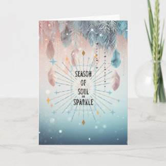 Cartes Pour Fêtes Annuelles Non-Photo Boho Style Christmas Card Folded