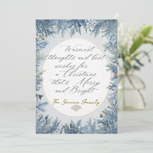 Cartes Pour Fêtes Annuelles Non photo christmas card (Debout devant)