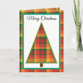 Cartes Pour Fêtes Annuelles Non Photo Plaid Christmas Card (Devant)