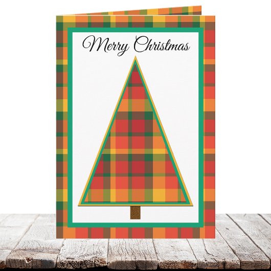Cartes Pour Fêtes Annuelles Non Photo Plaid Christmas Card