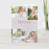 Cartes Pour Fêtes Annuelles Nonna Fête des Mères 4 Photo Collage rose (Devant)
