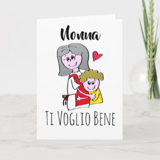 Cartes Pour Fêtes Annuelles Nonna ti voglio bene Biglietto di auguri