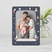 Cartes Pour Fêtes Annuelles Nordic Winter Christmas Village Photo (Debout devant)