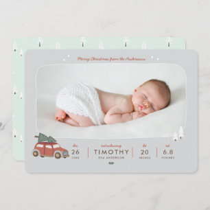 Cartes Pour Fêtes Annuelles Nordic Winter Nouveau bébé Premier Noël