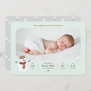 Cartes Pour Fêtes Annuelles Nordic Winter Nouveau bébé Premier Noël