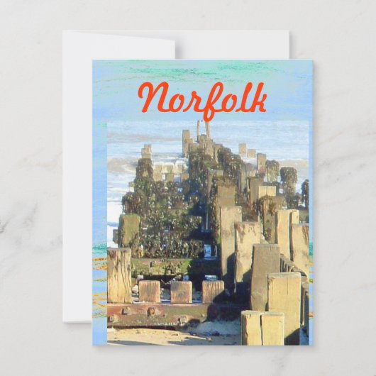 Cartes Pour Fêtes Annuelles Norfolk Beach Téléphone (Devant)