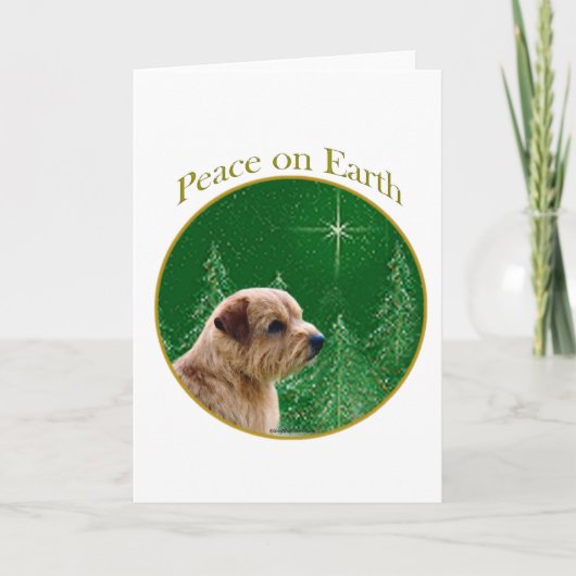Cartes Pour Fêtes Annuelles Norfolk Terrier Peace (Devant)